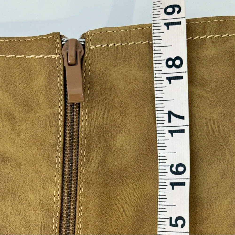 Tan Knee-High Women's distressed Boots